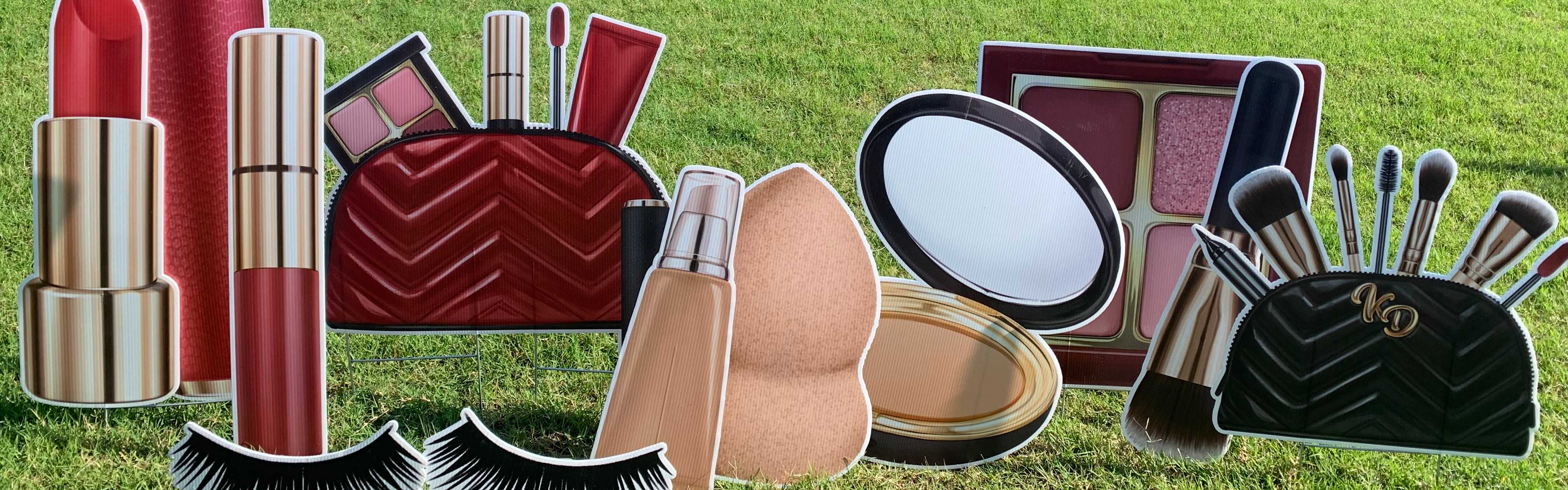 Yard card sign collection cosmetics 