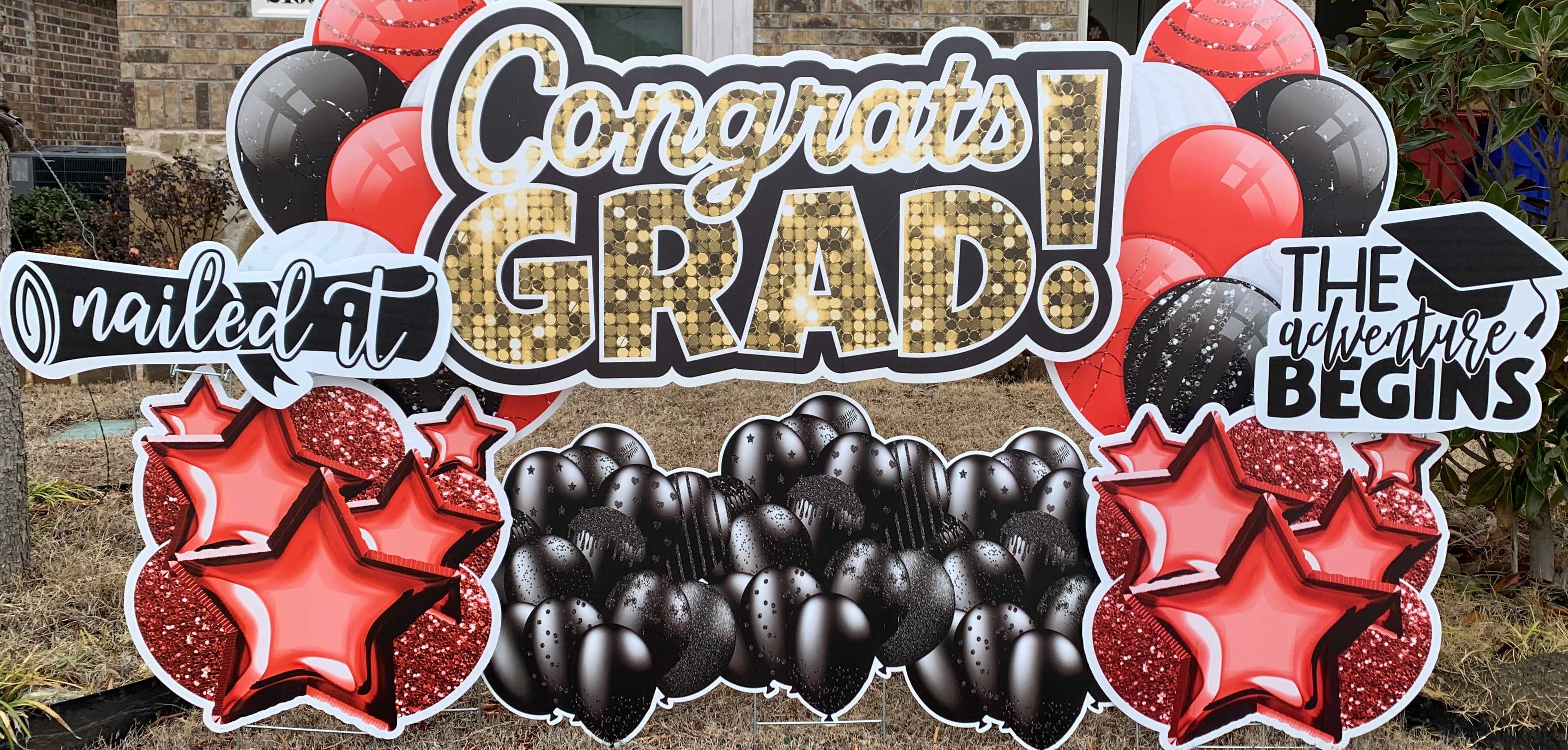 Yard card sign graduation mini sign 