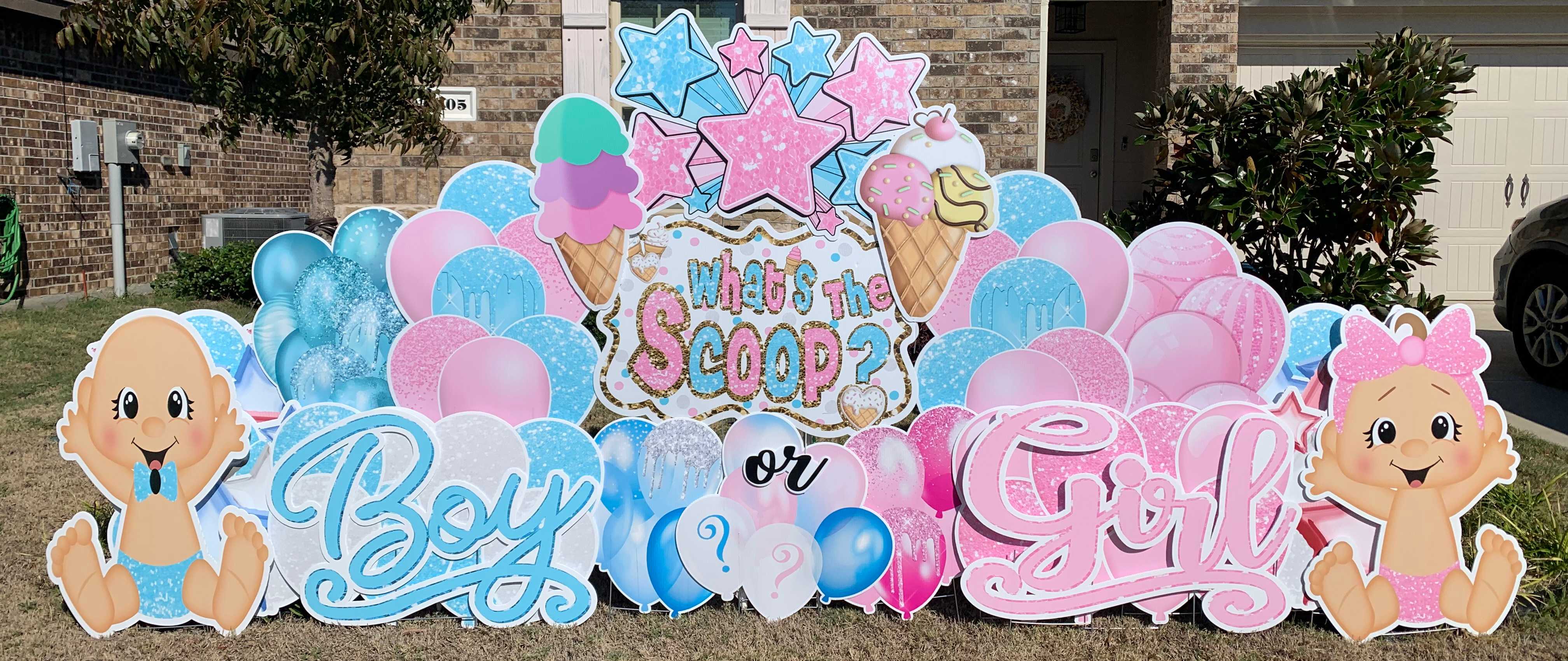 Yard card sign whats the scoop 