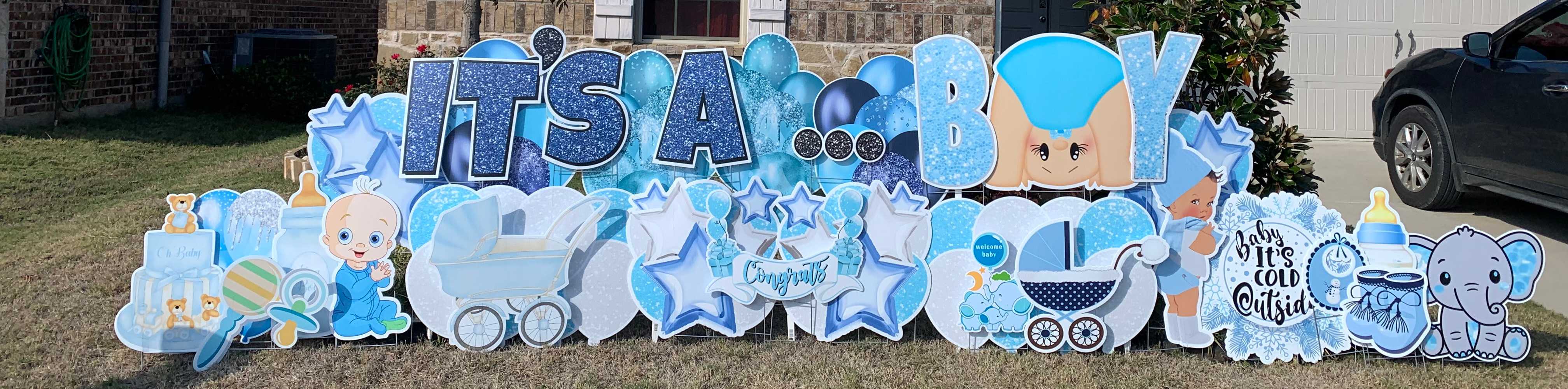 Yard card sign baby its a boy 