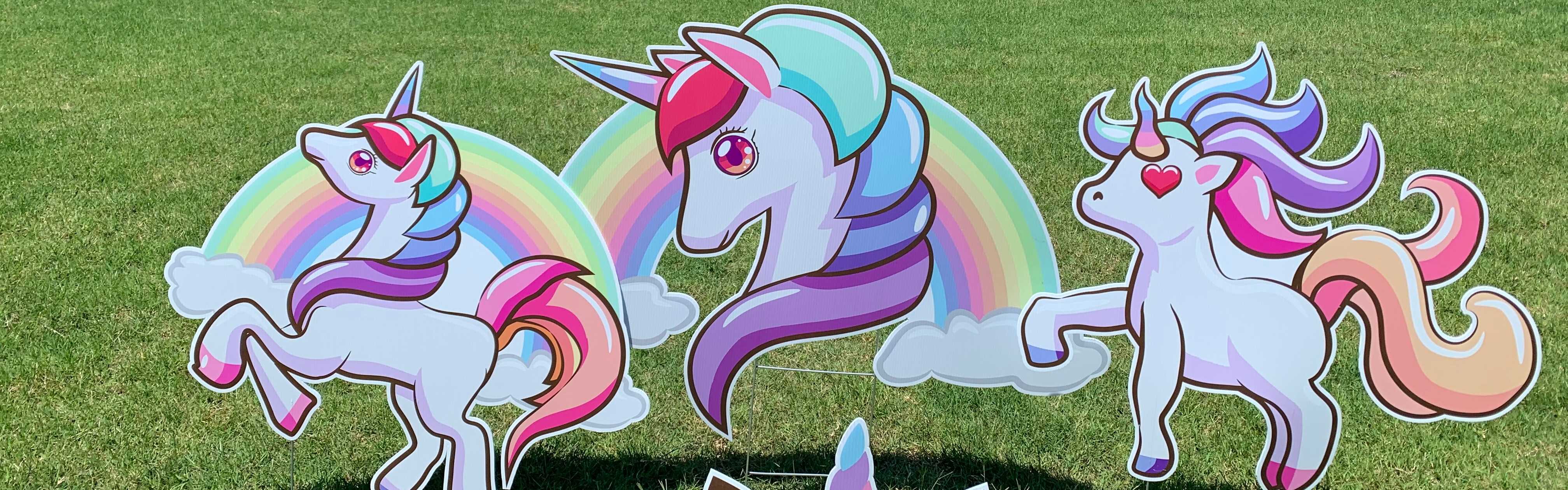 Yard card sign collection unicorn 