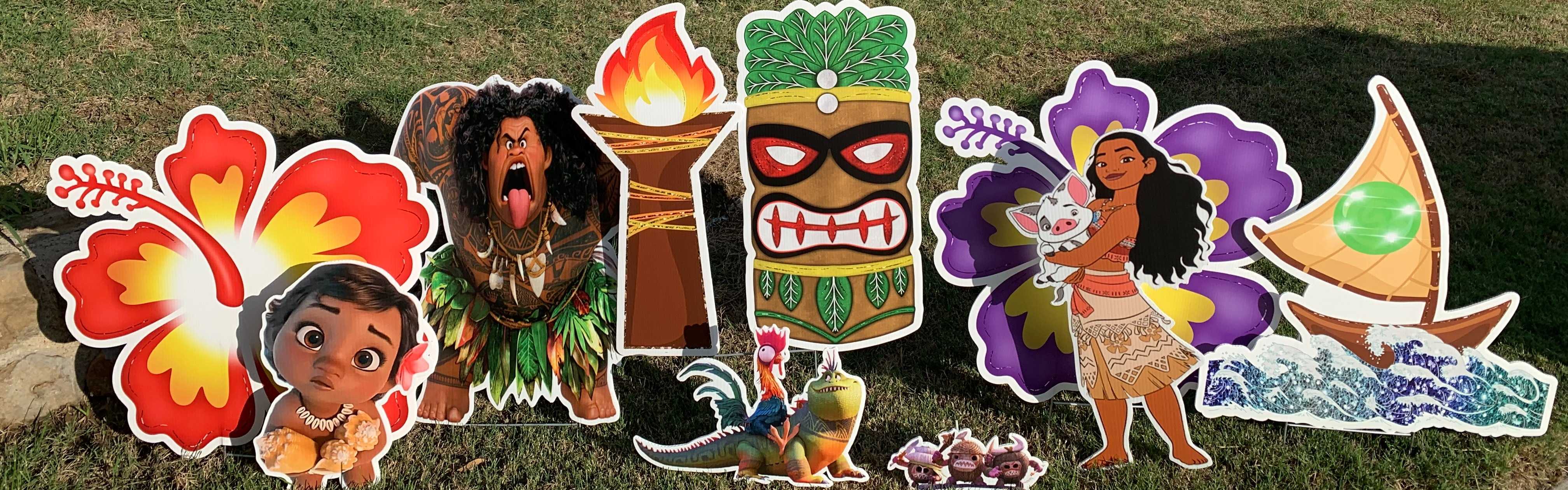 Yard card sign collection moana 