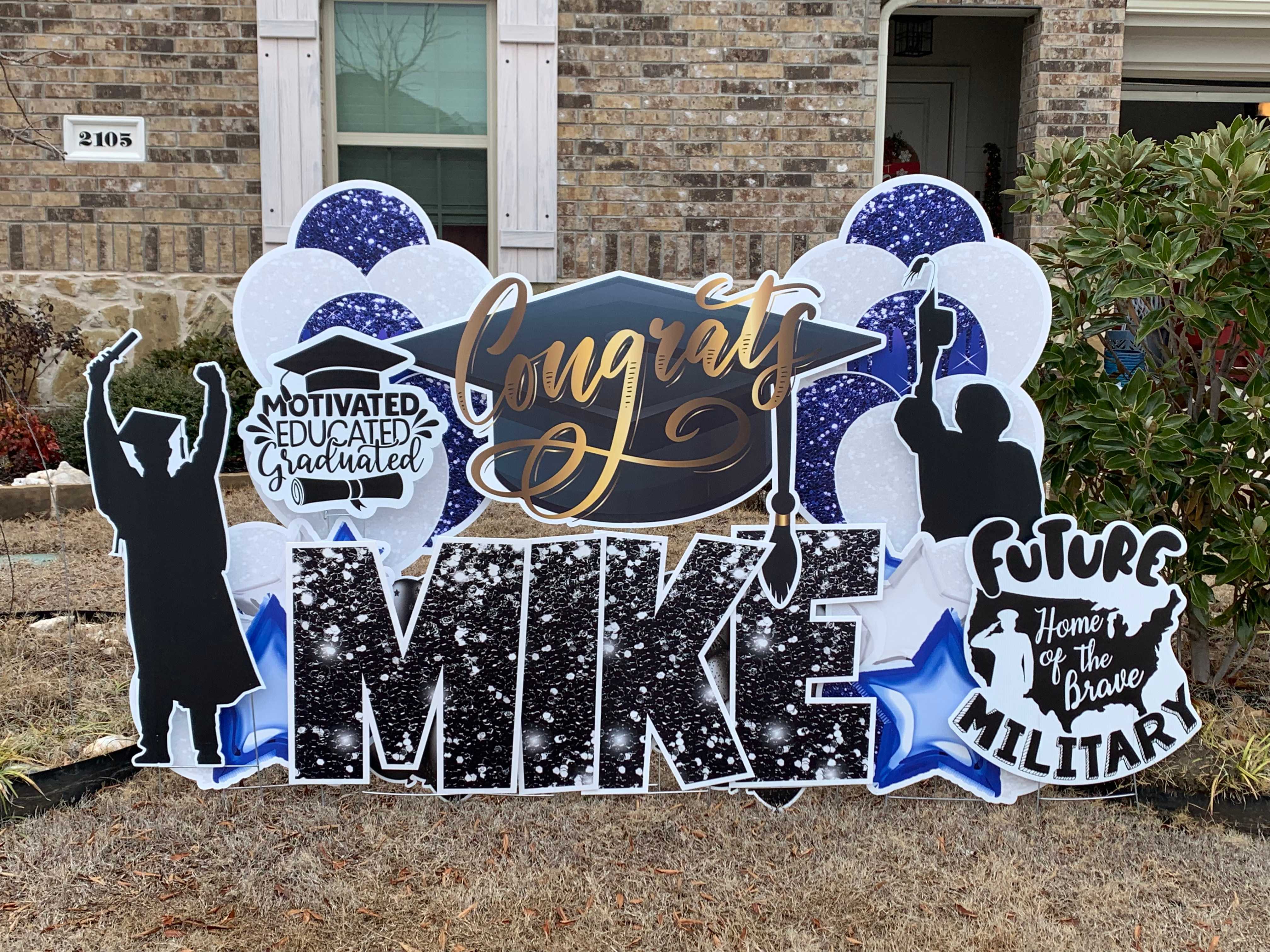 Yard card sign graduation small sign 