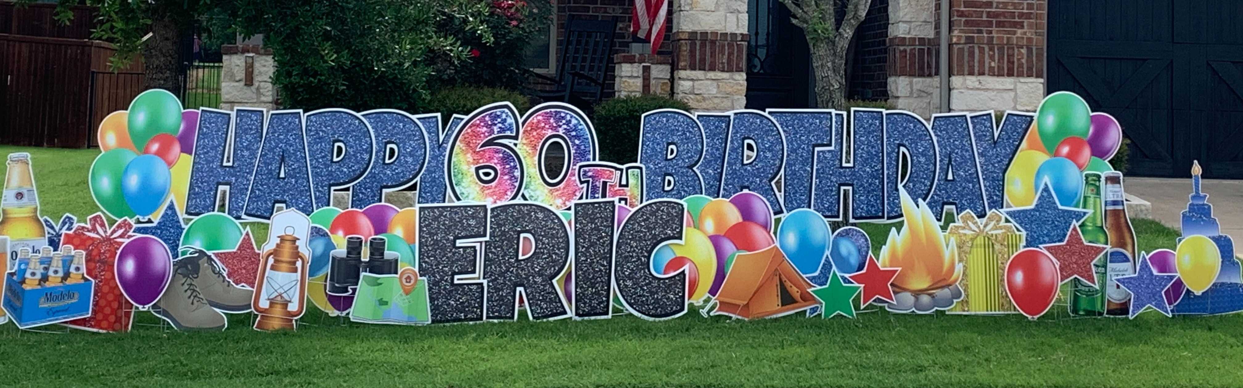 Yard card sign happy birthday eric 
