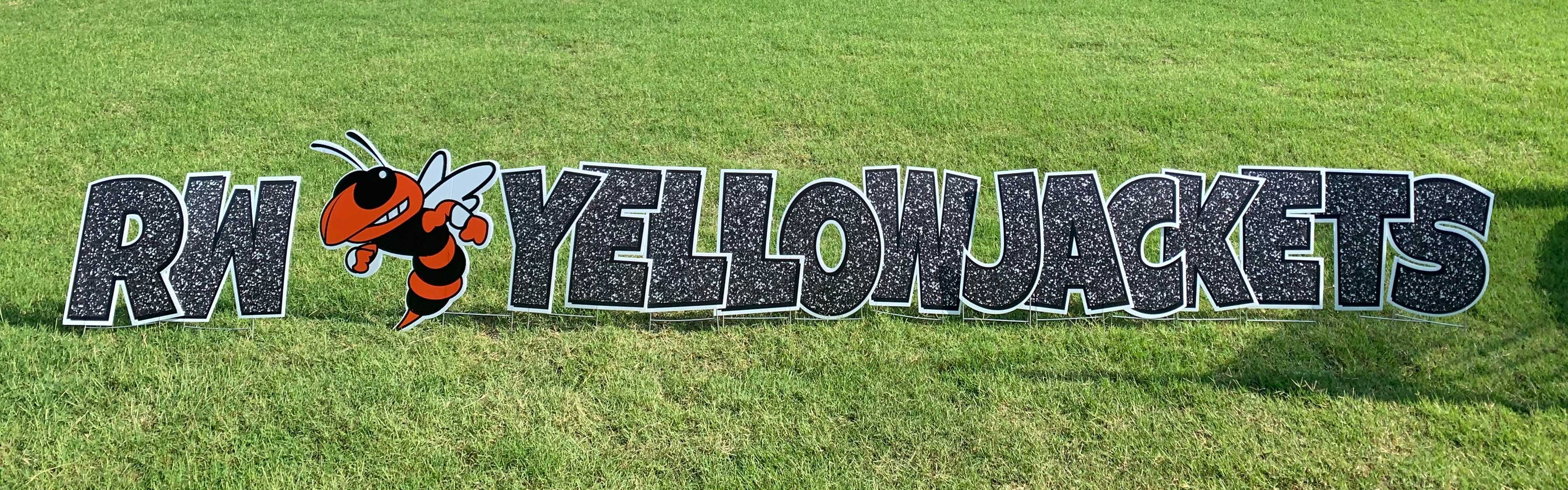 Yard card sign collection rw yellowjackets 
